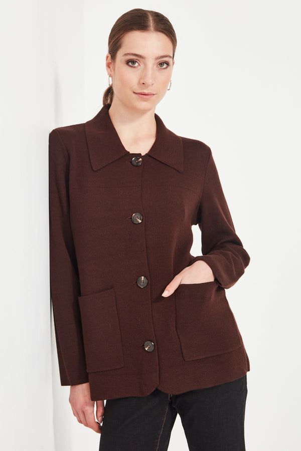 Kimbel Jacket - Chocolate - Cardigan VERGE