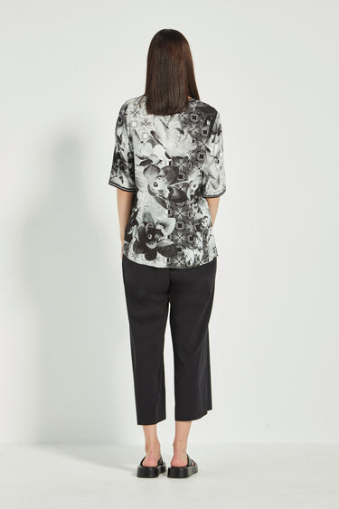 Macy Top - Black Print - Top VERGE