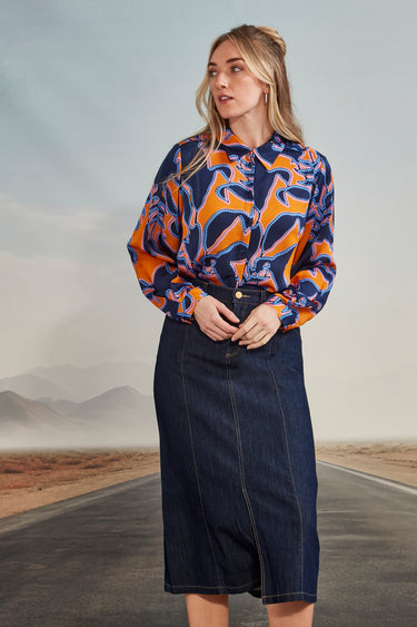 Stevie Skirt - Dark Denim - Skirt VERGE