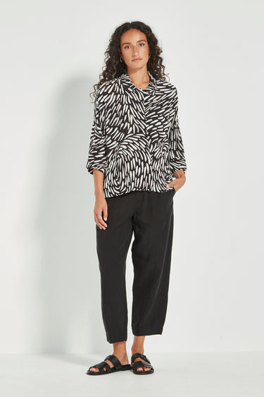 Tidal Shirt - Black Print - Blouse VERGE
