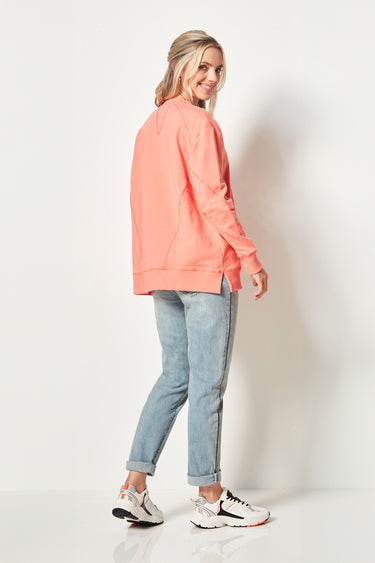 Trivia Sweatshirt - Coral - Sweater VERGE