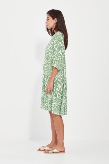Vale Dress - Green Print - Dress VERGE