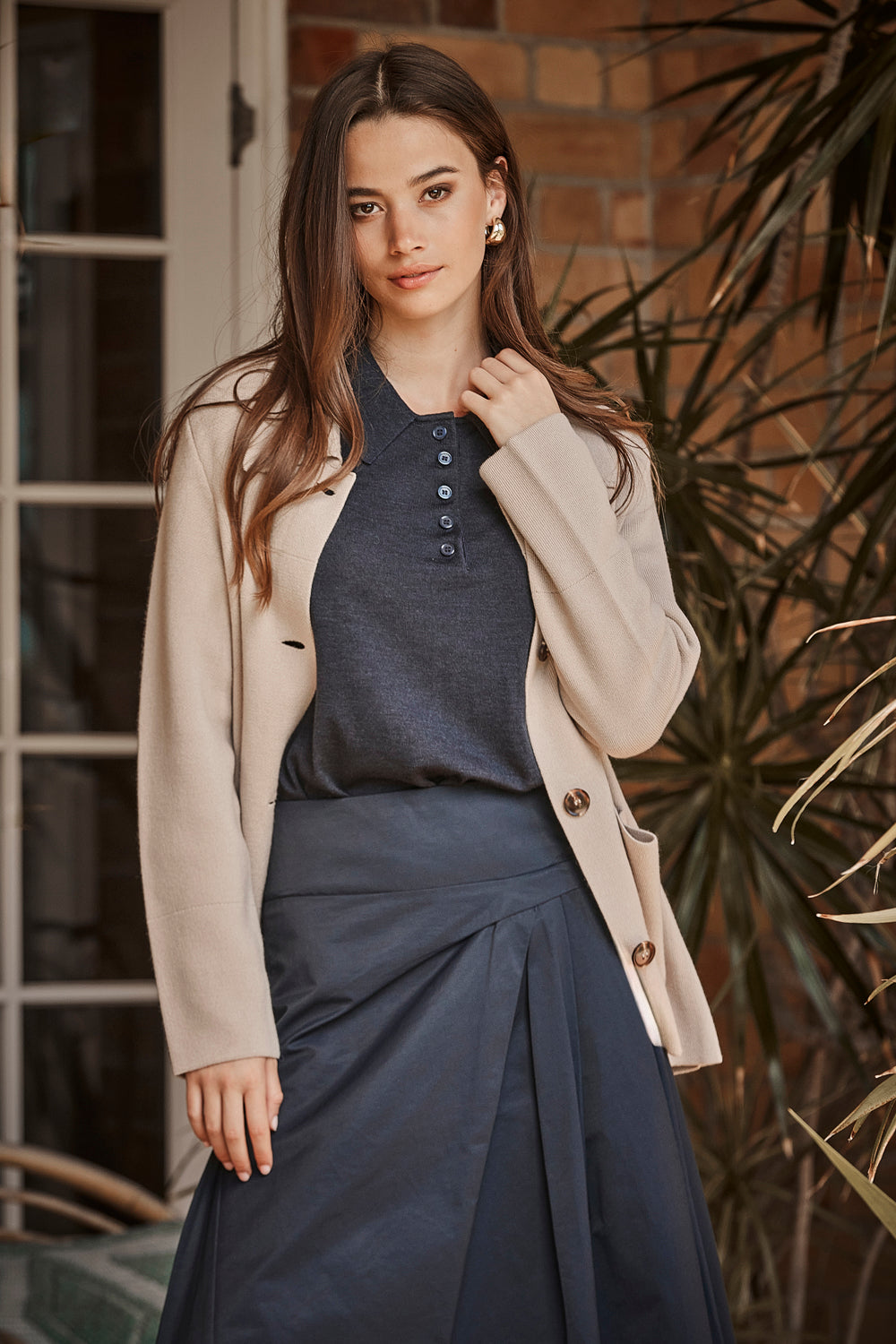 Valley Sweater in Ink Marle | Merino Knitwear | Verge – VERGE