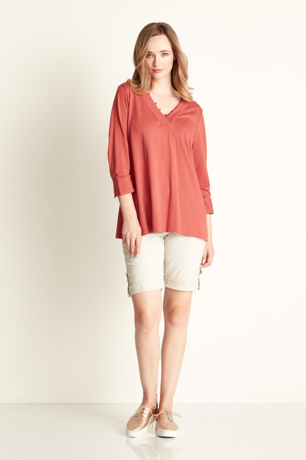 Constance Top - Washed Red - Tee VERGE