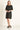 Swan Linen Dress - Black - VERGE